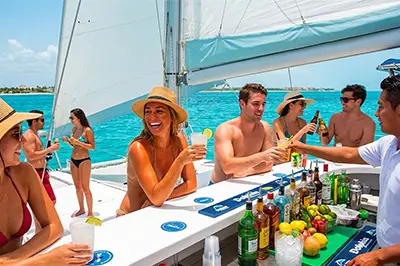 Open Bar Onboard the Catamaran Puerto Aventuras